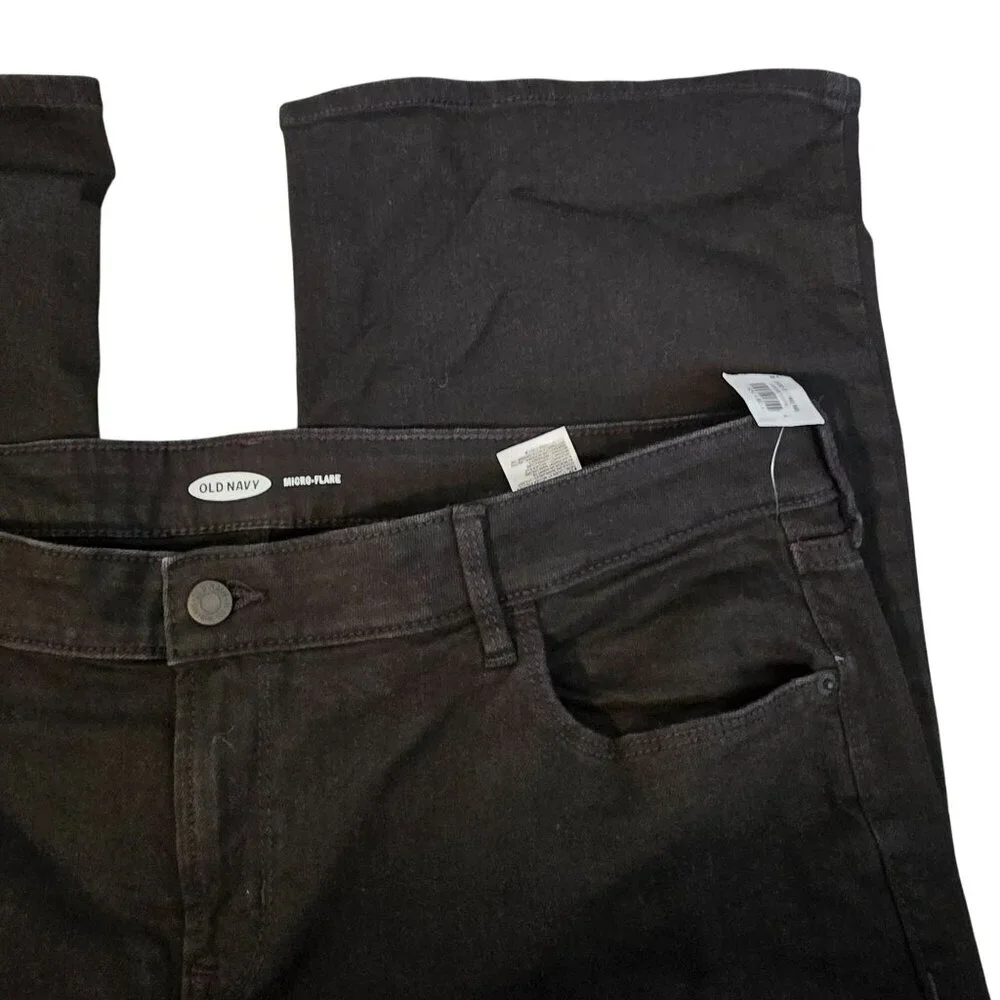 Old Navy Womens Black Flare Jeans NWT Mid-Rise Stretch Size 18 JJ3856 - Picture 9 of 11